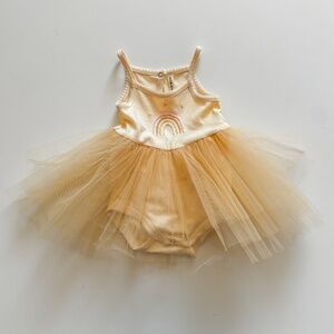 Wild Wawa Rainbow Tulle Dress for Baby 6-12 months, Yellow, Pre-Owned